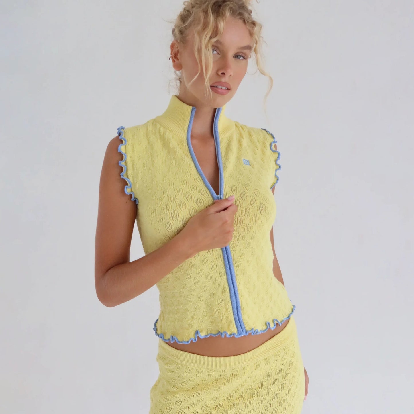 Magnolia Knit Zip Top