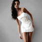 Mesh Bodysuit & Skirt In White