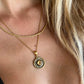 SNAKE GEMSTONE PENDANT IN GOLD