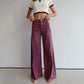 Raw Cut Jeans Maroon
