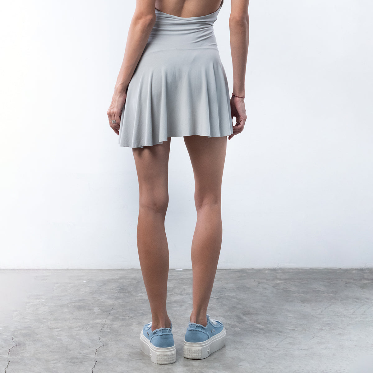 SKIRT TR IN LIGHT GREY