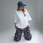 LINEN PANTS BBH SIGNATURE PRINT BLACK