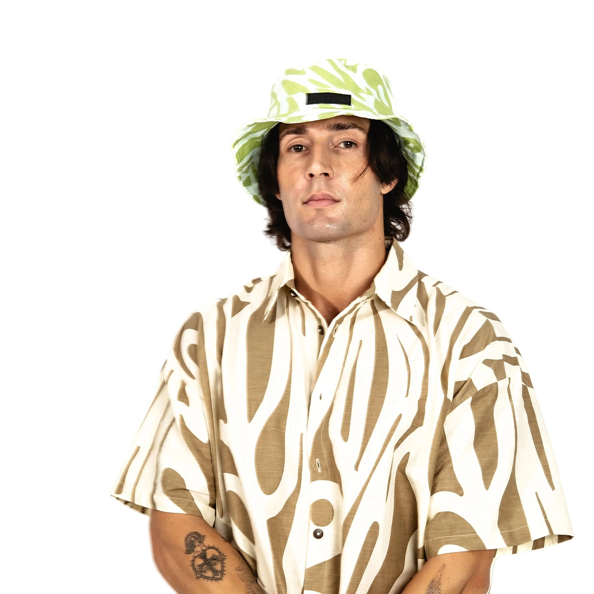 GRASS & PASTEL GREEN BUCKET HAT