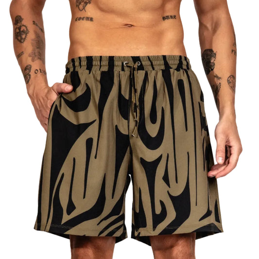 SAGE & BLACK SWIM SHORTS