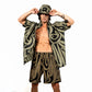 SAGE & BLACK SWIM SHORTS