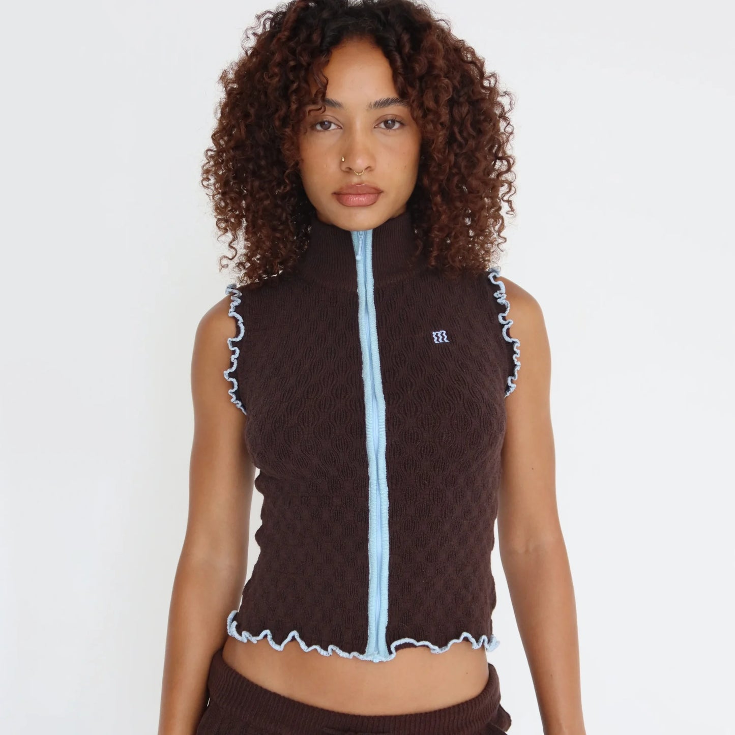Magnolia Knit Zip Top