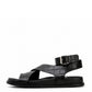 Black Croc Sandals