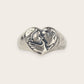 KISSING COUPLE RING IN SILVER