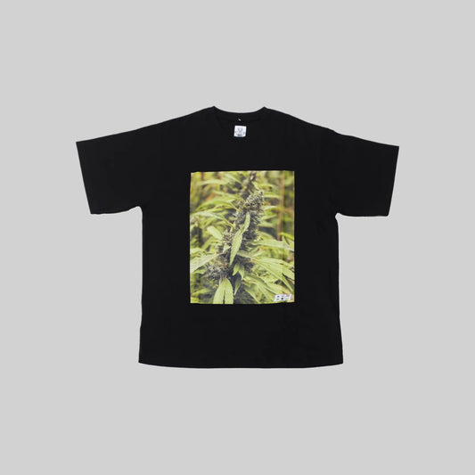 T-SHIRT PLANT PRINT BLACK
