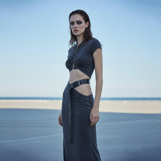 Valkrie Set Tee Skirt Grey