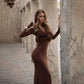 Hoodie Dress In Brown