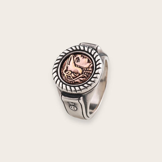 ROMAN RING WITH ROSE GOLD