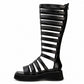 Black Gladiator Knee Boots