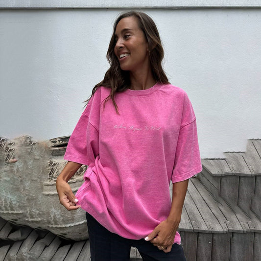 MOSKVA OVERSIZED T-SHIRT IN PINK