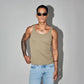 Baby Distressed Singlet In Olive