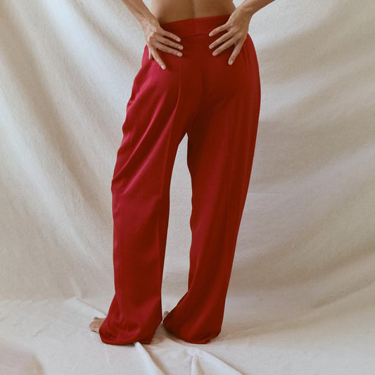 PANTS BAL SILK RED