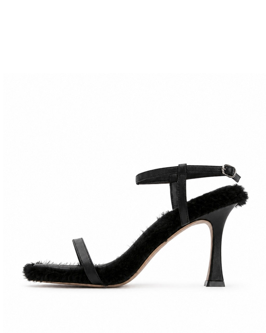 Black Fur Heels