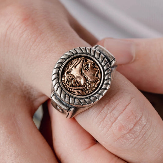 ROMAN RING WITH ROSE GOLD