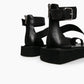 Black Cross Sandals
