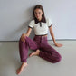 Raw Cut Jeans Maroon