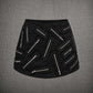 ZIPPER MINI SKIRT IN BLACK