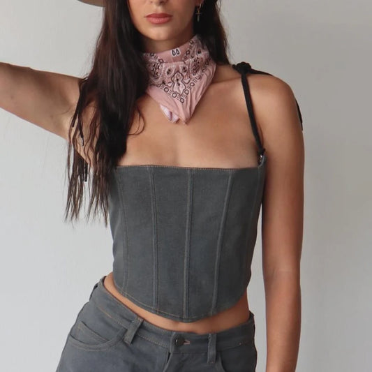 DITA CORSET 2.0 GREY DENIM