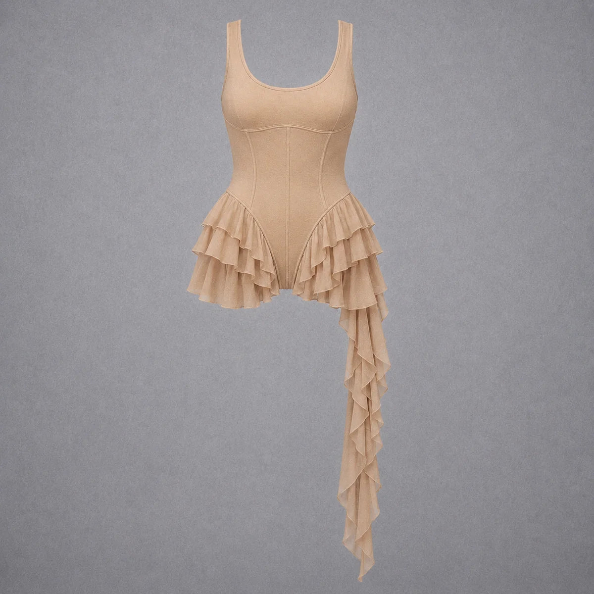 BODYSUIT DRESS BEIGE