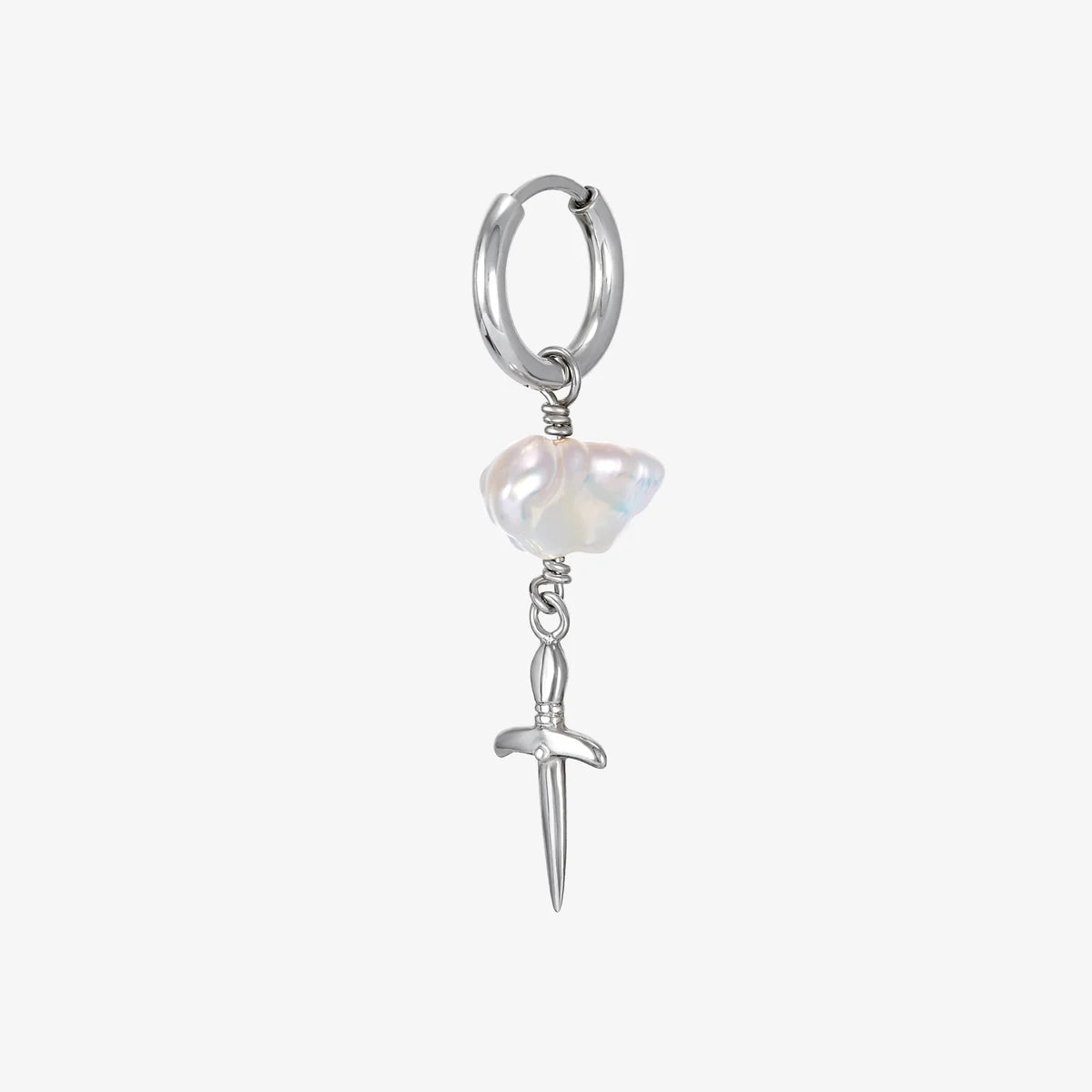 Earrings Rose Pearl Sword