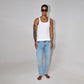 Baby Distressed Singlet In White