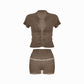 Valkrie Set Tee Short Brown