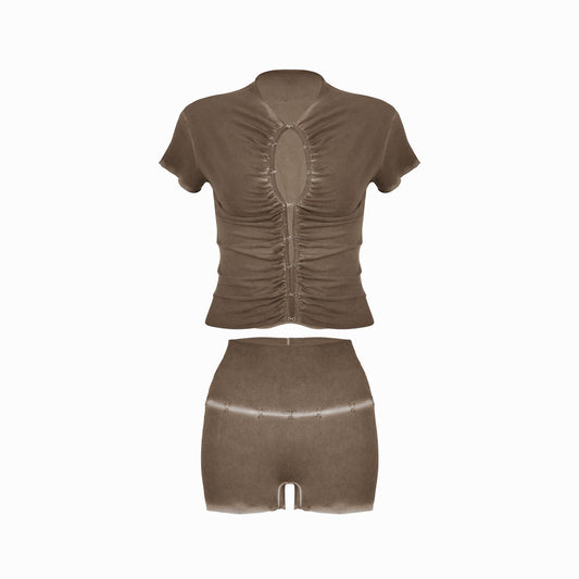 Valkrie Set Tee Short Brown
