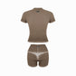 Valkrie Set Tee Short Brown