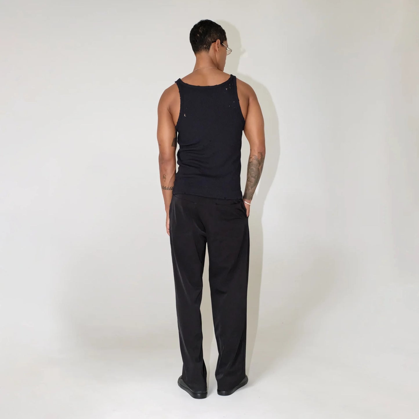 Baby Distressed Singlet In Black