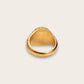 BLUE HEART SIGNET RING IN GOLD