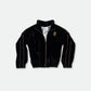 SILK VELVET TRACK JACKET BLACK