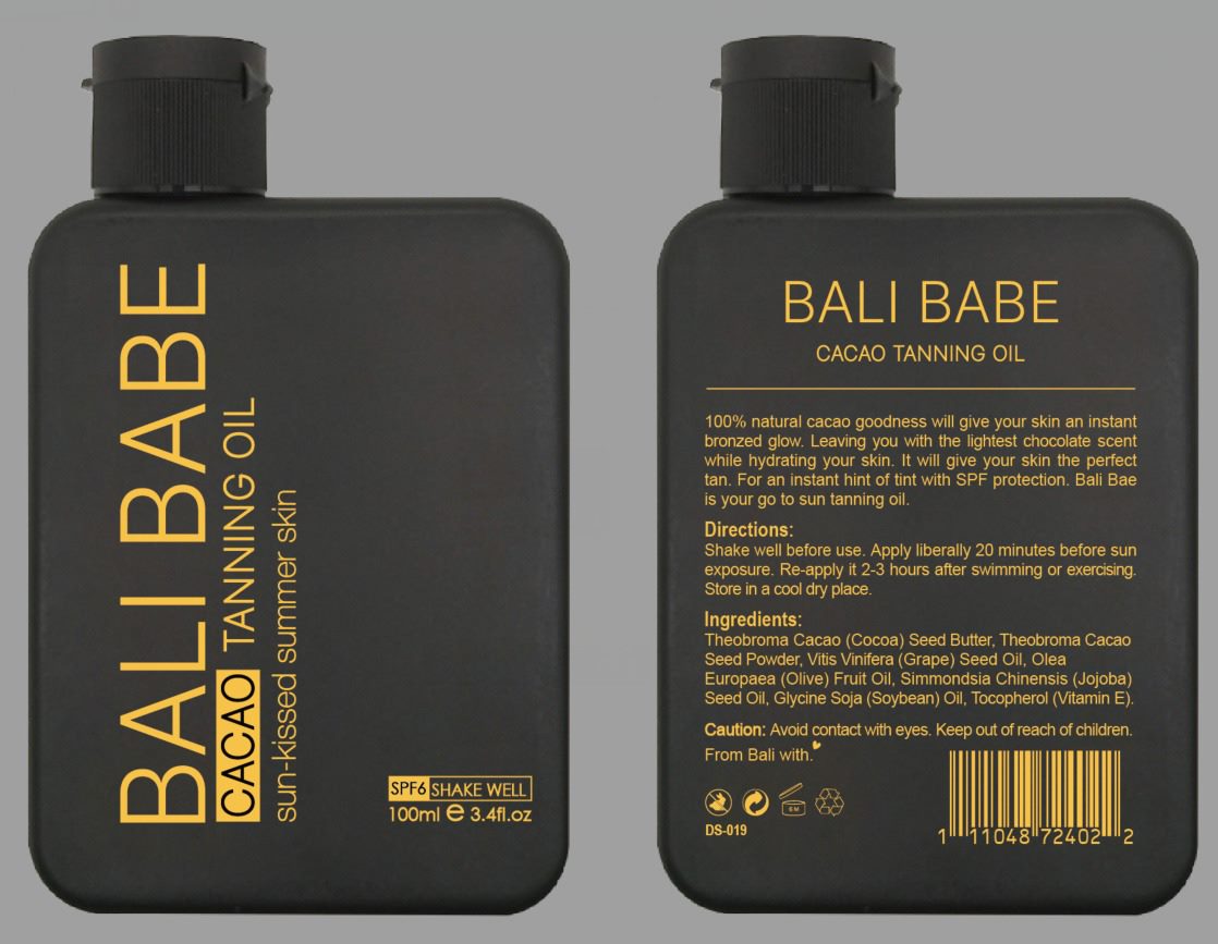 Bali babe cacao tanning oil