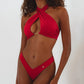 Capri Swimwear Set In Red Lava