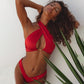 Capri Swimwear Set In Red Lava