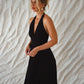 Costa Brava Halterneck Maxi Dress In Black