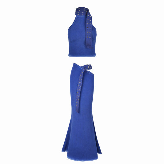 Valkrie Set Top Skirt Denim