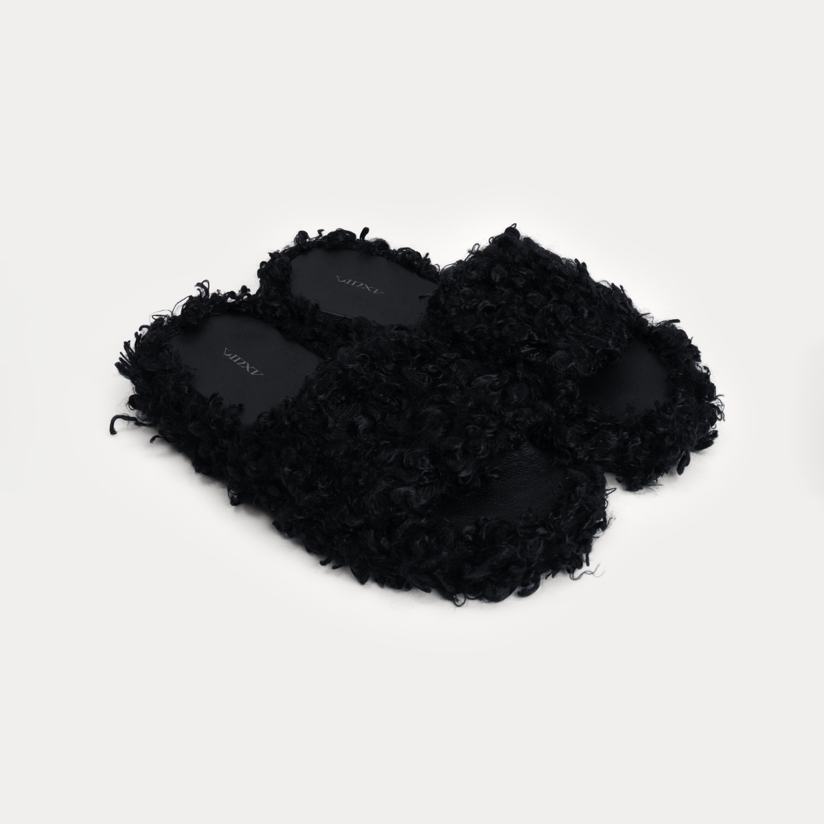 Slippers Fur Black