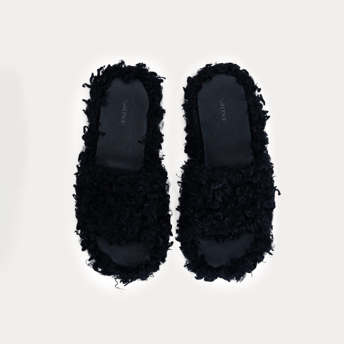 Slippers Fur Black