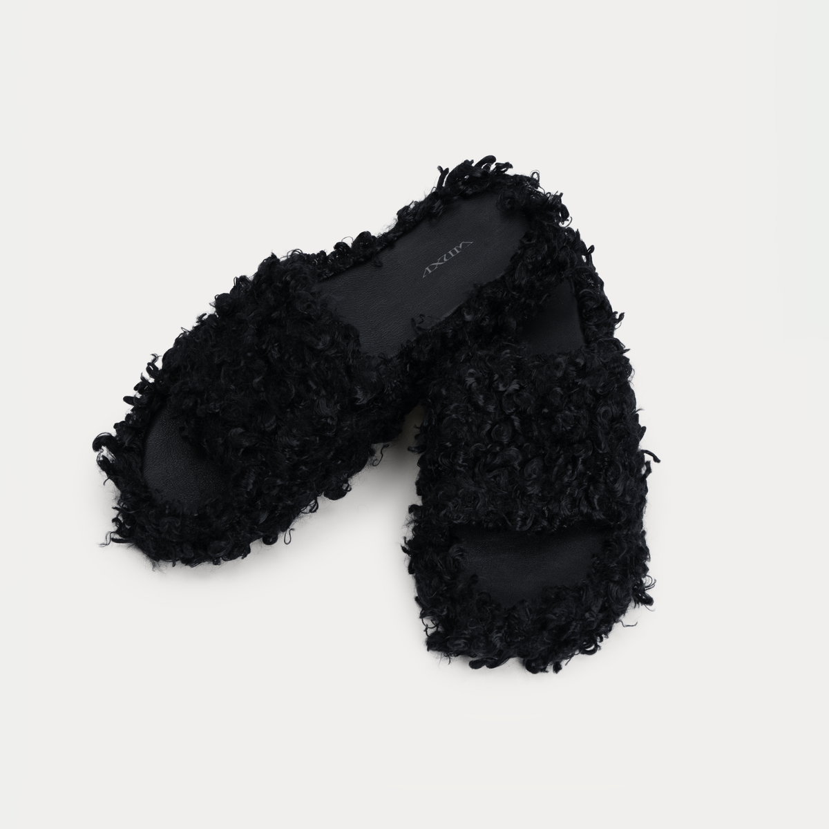 Slippers Fur Black