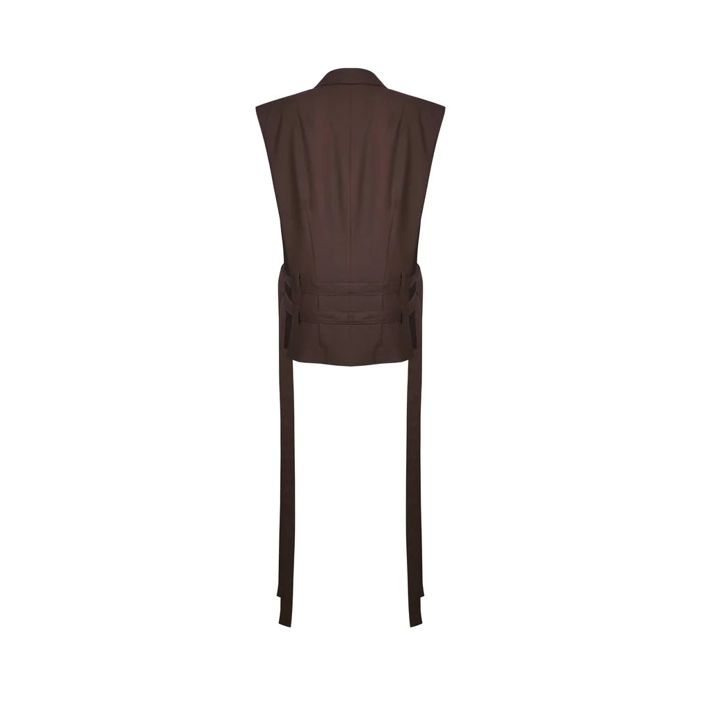 AVANT GARDE VEST IN BROWN