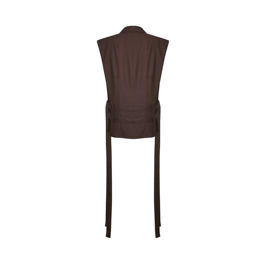 AVANT GARDE VEST IN BROWN