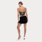 Long U Corset Grey