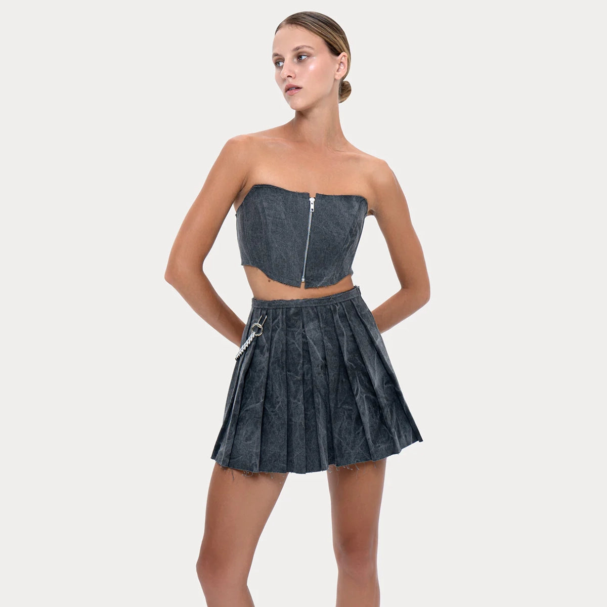 Skirt Worker Denim Grey