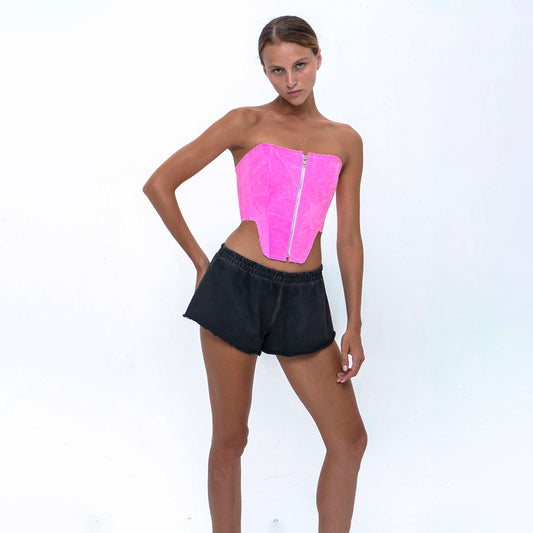 Long U Corset Pink