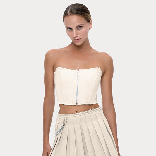 Short Corset Beige