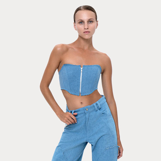 Mini Corset Denim